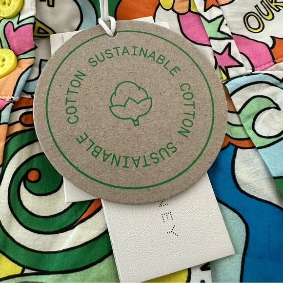 NWT Stella McCartney Girls size 5 Smocked Rainbow Shorts Flower Sun Stars New - Picture 2 of 6